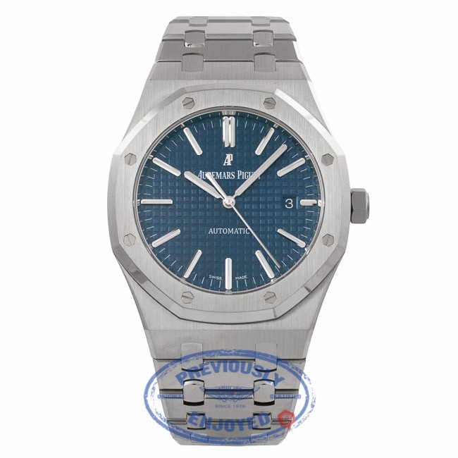 ap royal oak stainless steel blue dial