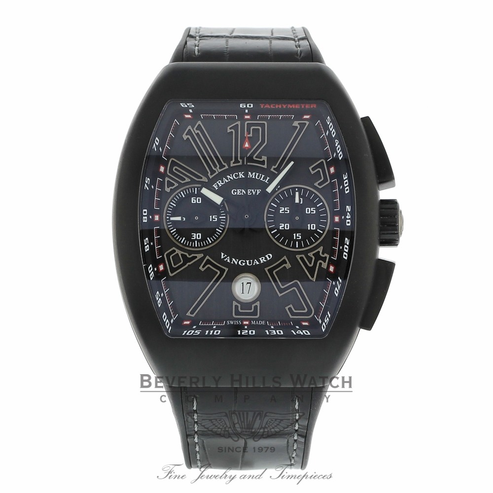 Franck Muller Vanguard All Black PVD Case All Black Dial Arabic