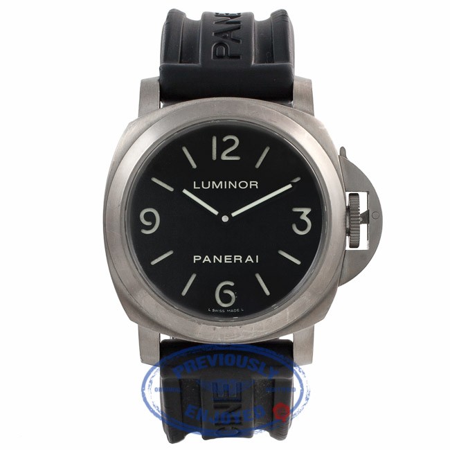 Panerai Luminor Base 44MM Titanium Black Dial Black Rubber Strap