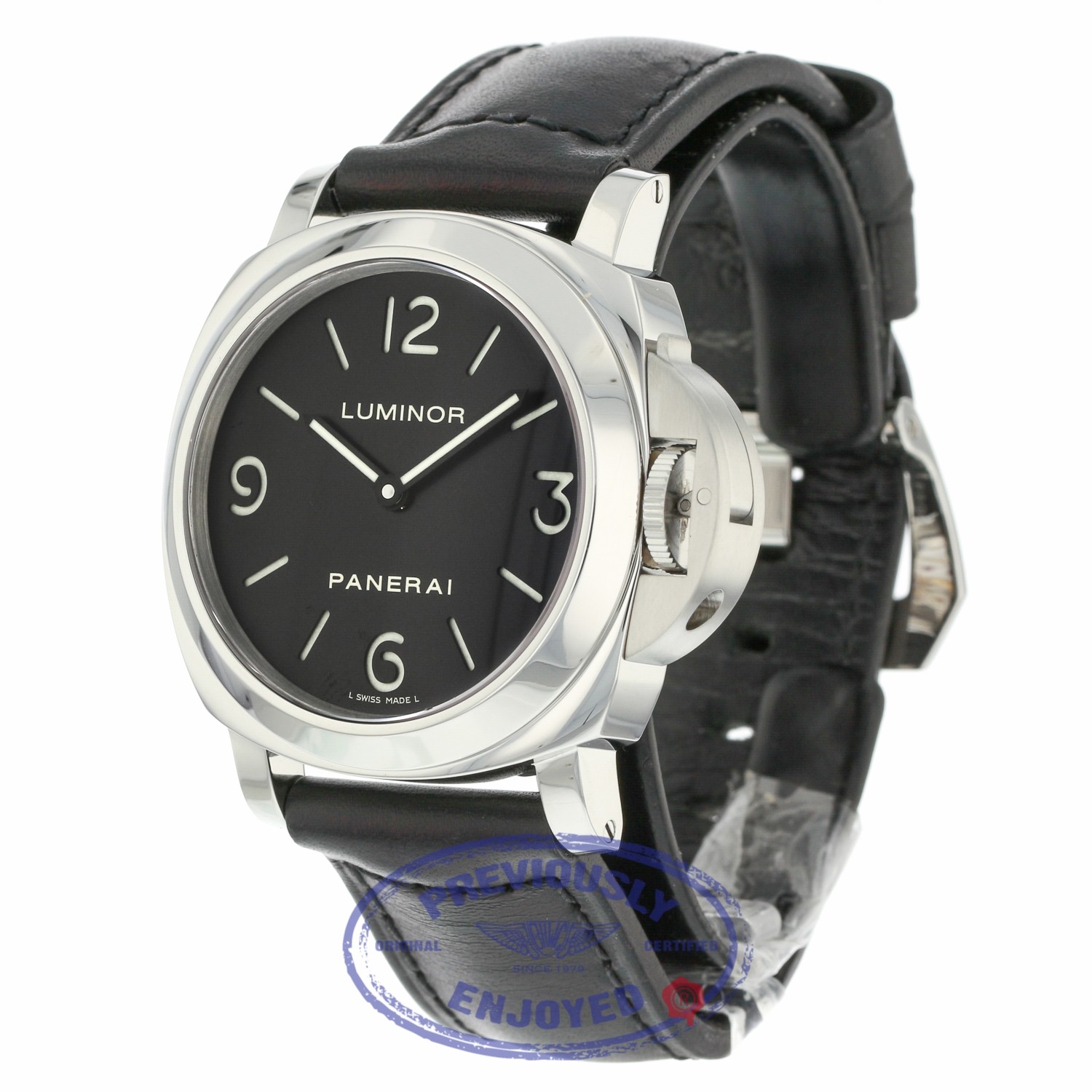 Panerai Luminor 44MM Manual Wind Stainless Steel Black Dial