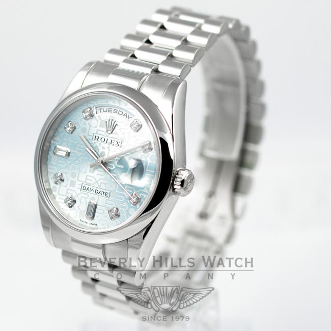 Rolex Platinum Day Date Watch 118206