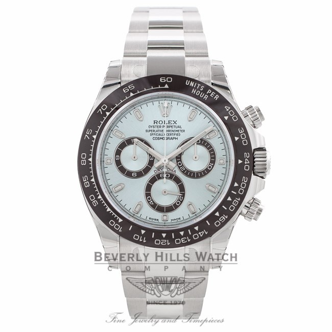 Rolex Daytona 40mm Platinum Ice Blue Dial 116506 Beverly Hills